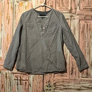 Tommy Hilfiger Black Polka Dot Button Down Shirt